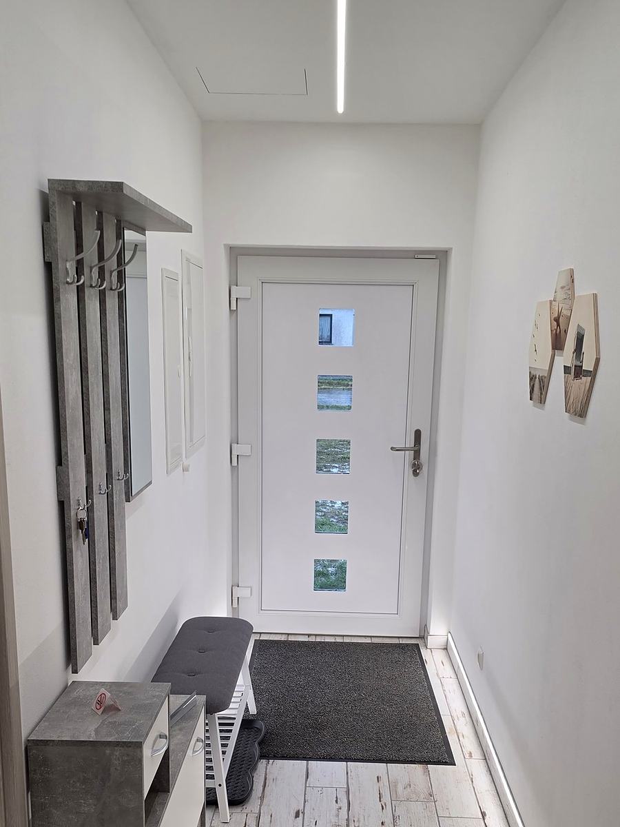 Coat rack in the hallway
