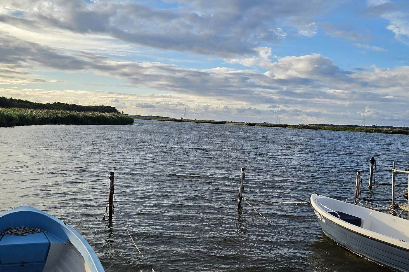 Boats on the old arm of the Peenestrom
